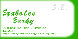 szabolcs berky business card